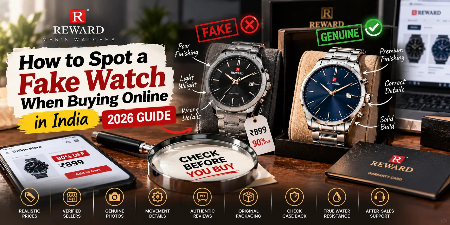 How to Spot a Fake Watch When Buying Online in India (2026 Guide)